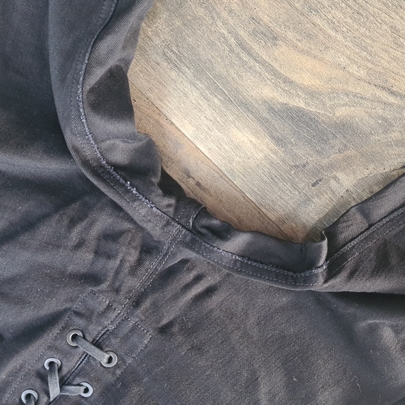 Rag & Bone Black Lace Up Skinny jeans. - Picture 8 of 9